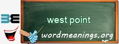 WordMeaning blackboard for west point
